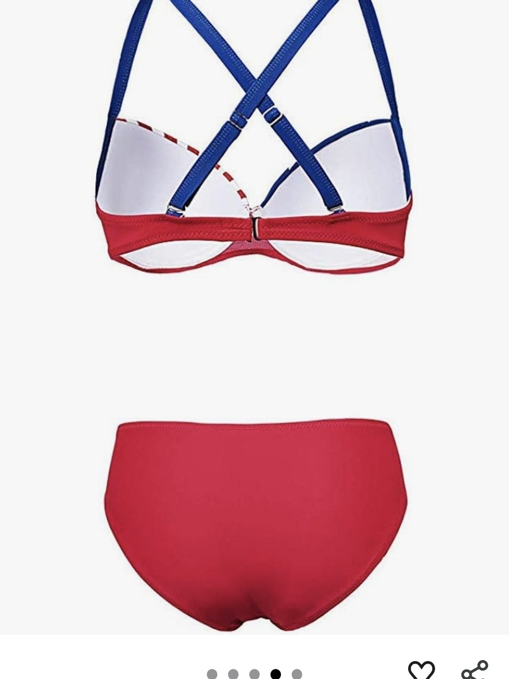 NWOT Stars & Stripes Red and Blue Two-Piece Swim Set - Picture 3 of 6